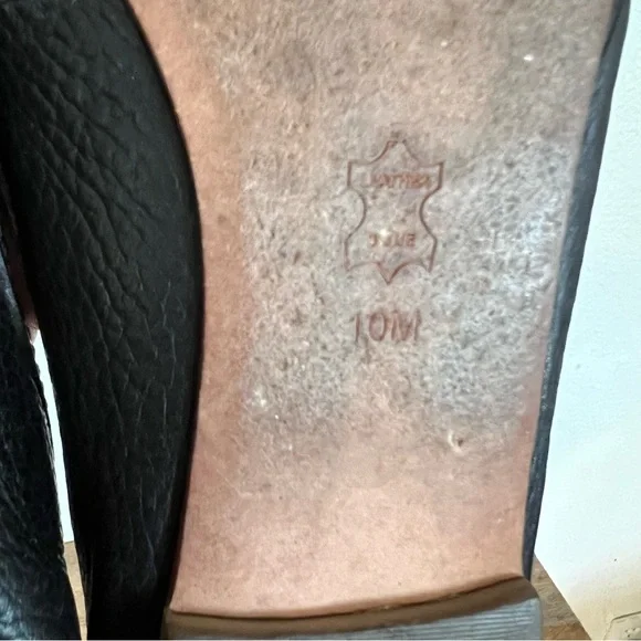 Tory Burch Black Leather Flats Size 10 - Picture 8 of 10